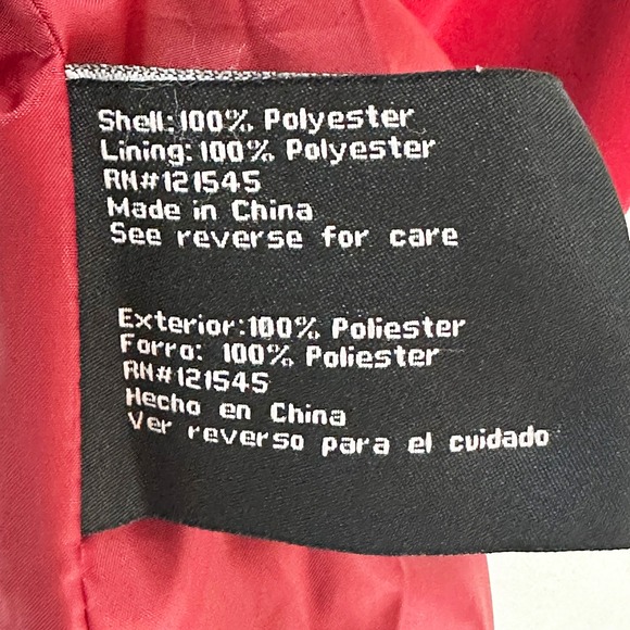 LONDON FOG Women's Hooded Water Resistant Trench Coat • XL • red, silver toggles - Picture 9 of 11